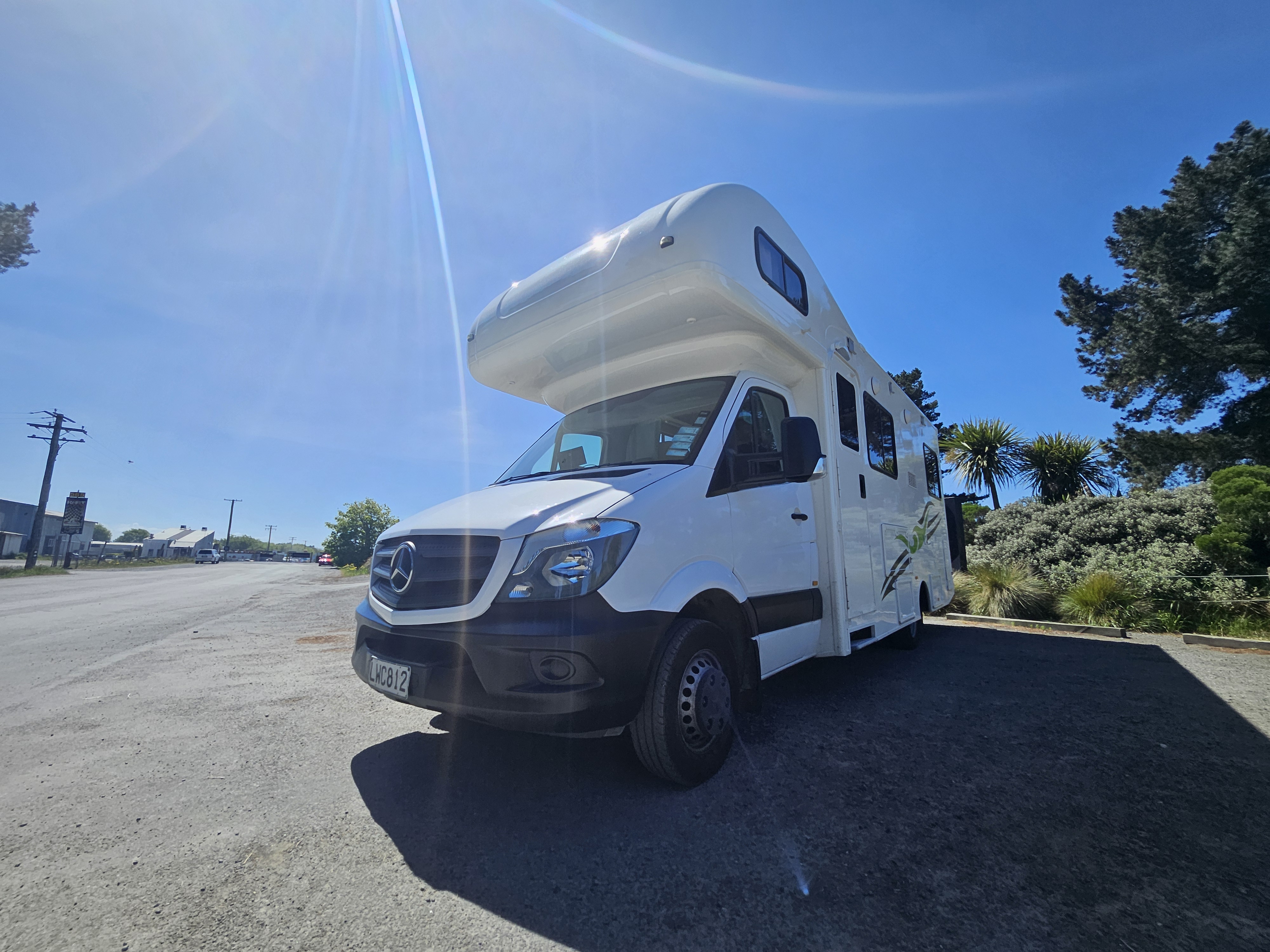 2018 Mercedes Sprinter 4 Berth Motorhome Christchurch, Front Passenger Side View