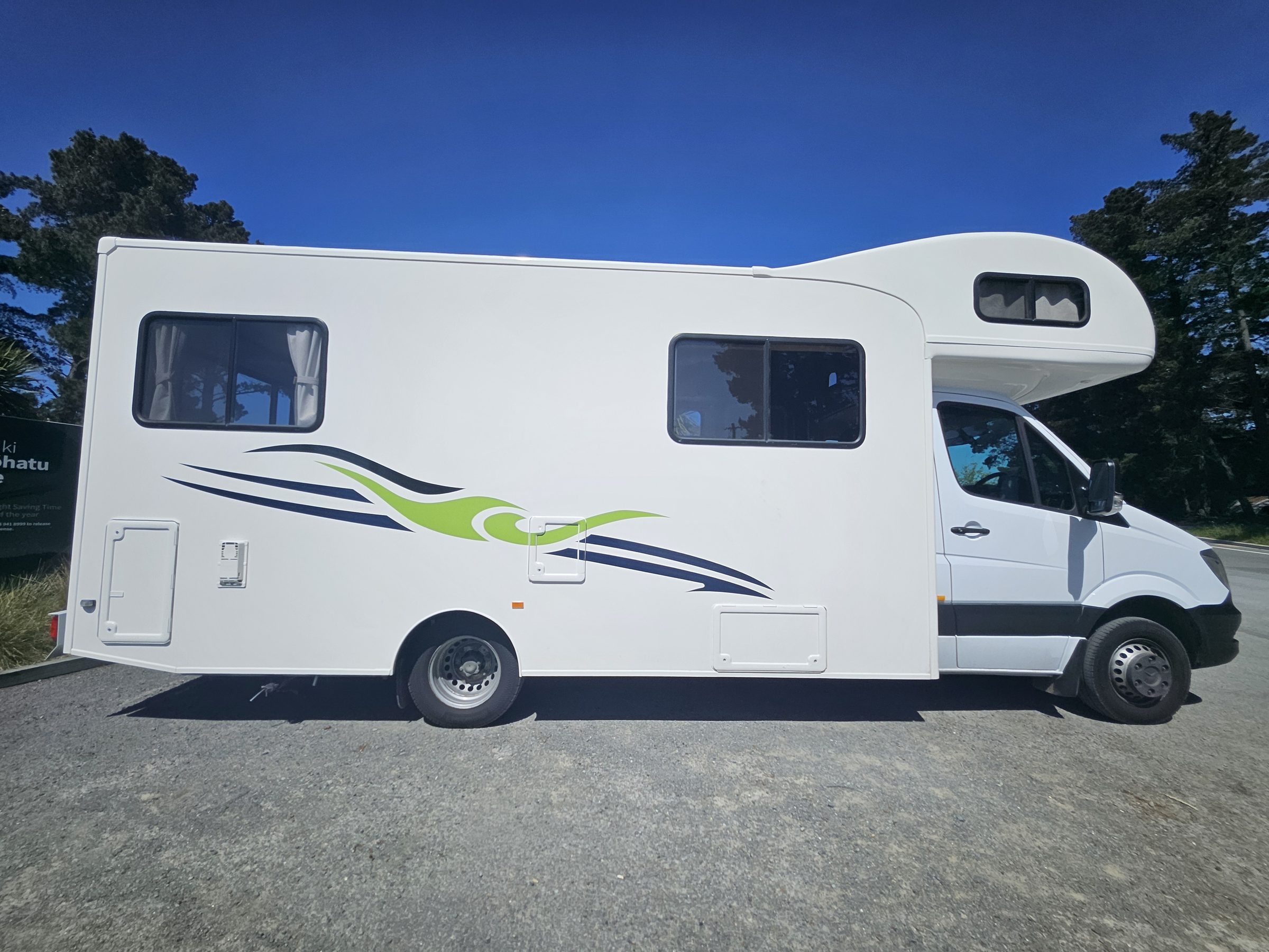 2018 Mercedes Sprinter 4 Berth Motorhome Christchurch, Passenger Side Profile