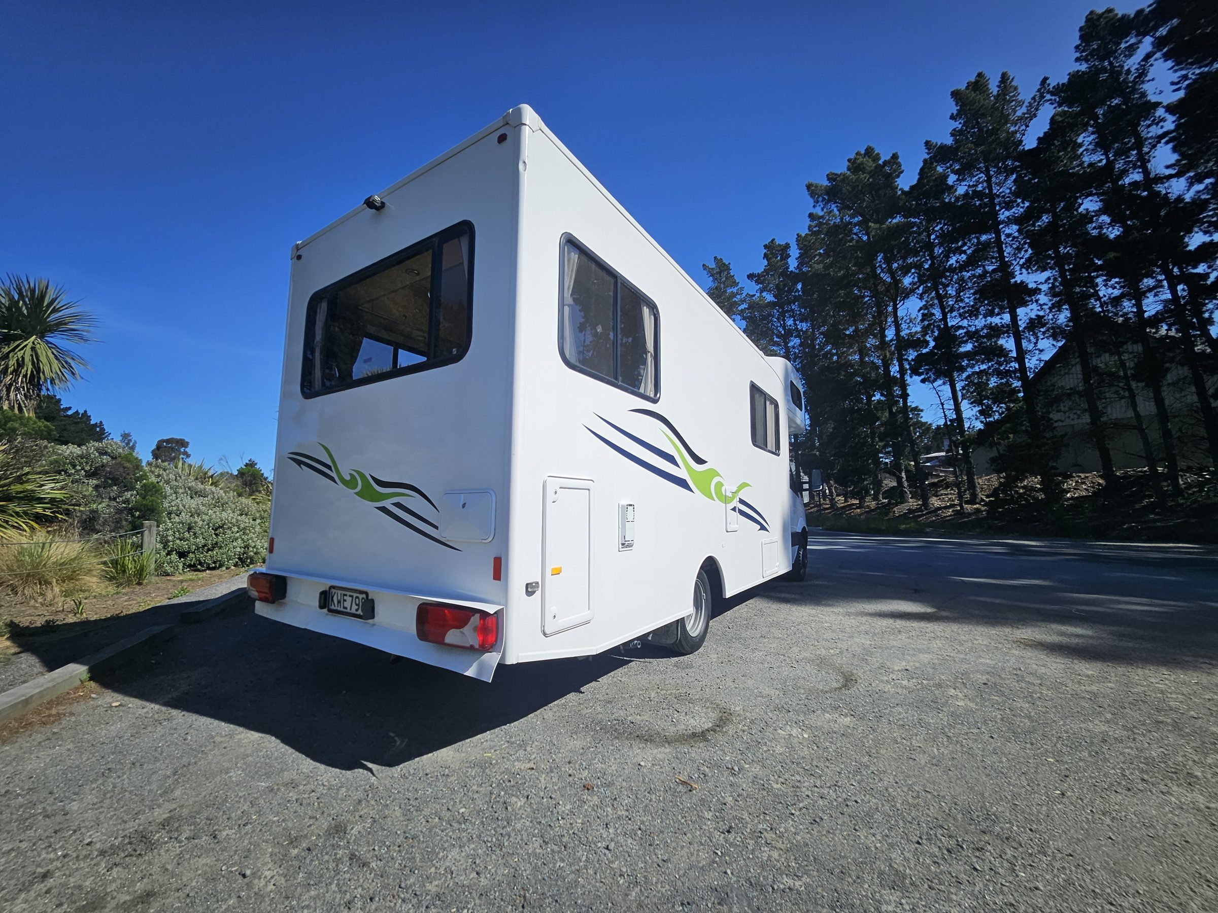 2017 Mercedes Sprinter Talvor 6 Berth Motorhome Christchurch, Rear Driver Side View