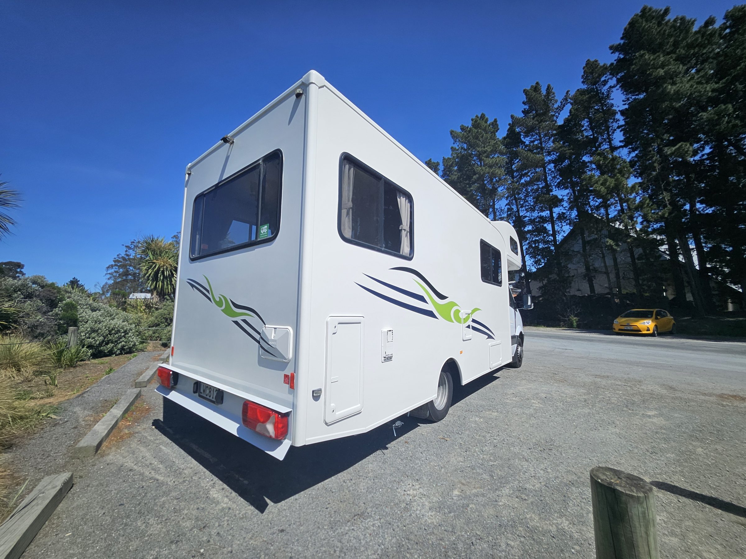 2018 Mercedes Sprinter 4 Berth Motorhome Christchurch, Rear Passenger Side View