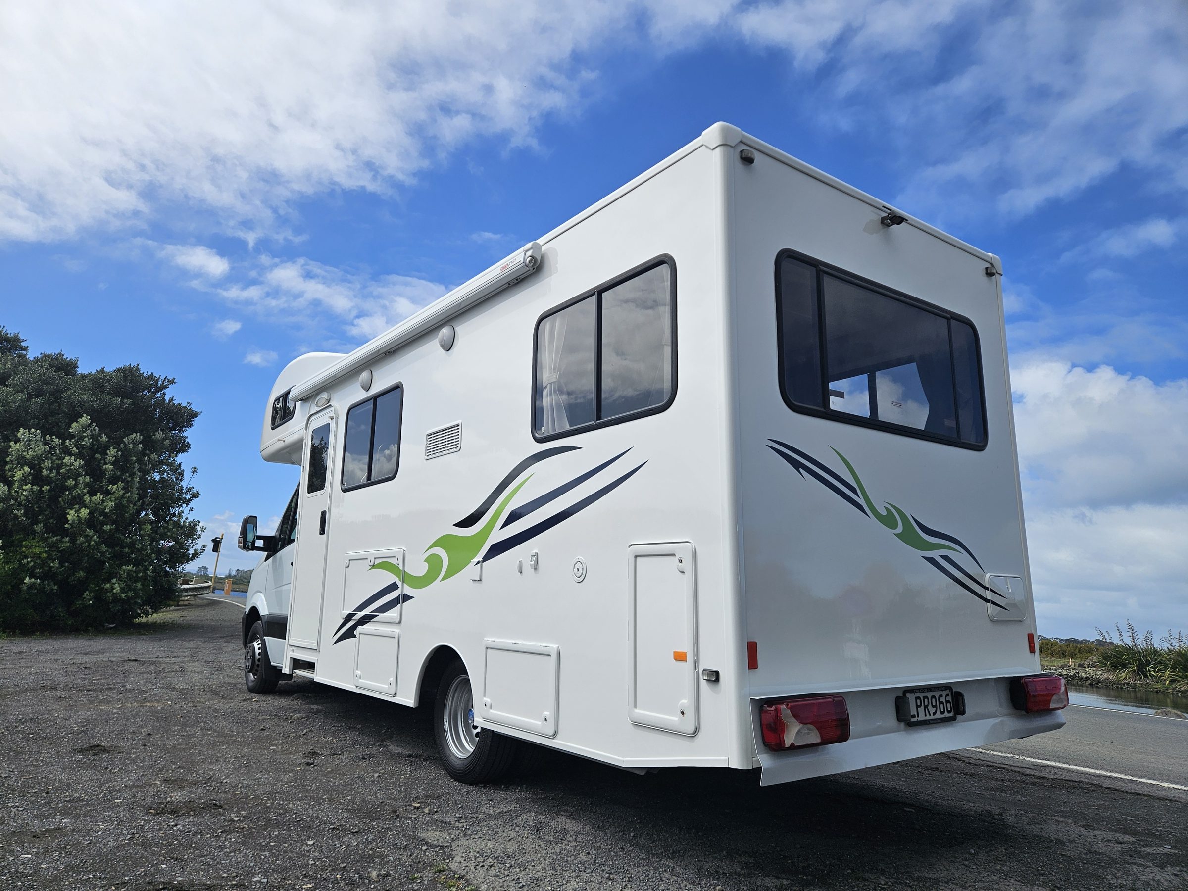 2018 Mercedes Sprinter Talvor 4 Berth Motorhome Auckland, Rear Three Quarter
