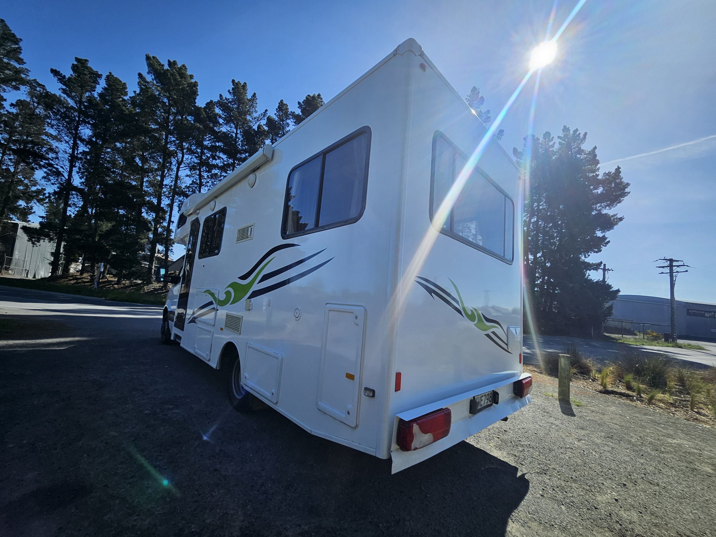2017 Mercedes Sprinter Talvor 6 Berth Motorhome Christchurch, Rear Passenger Side View