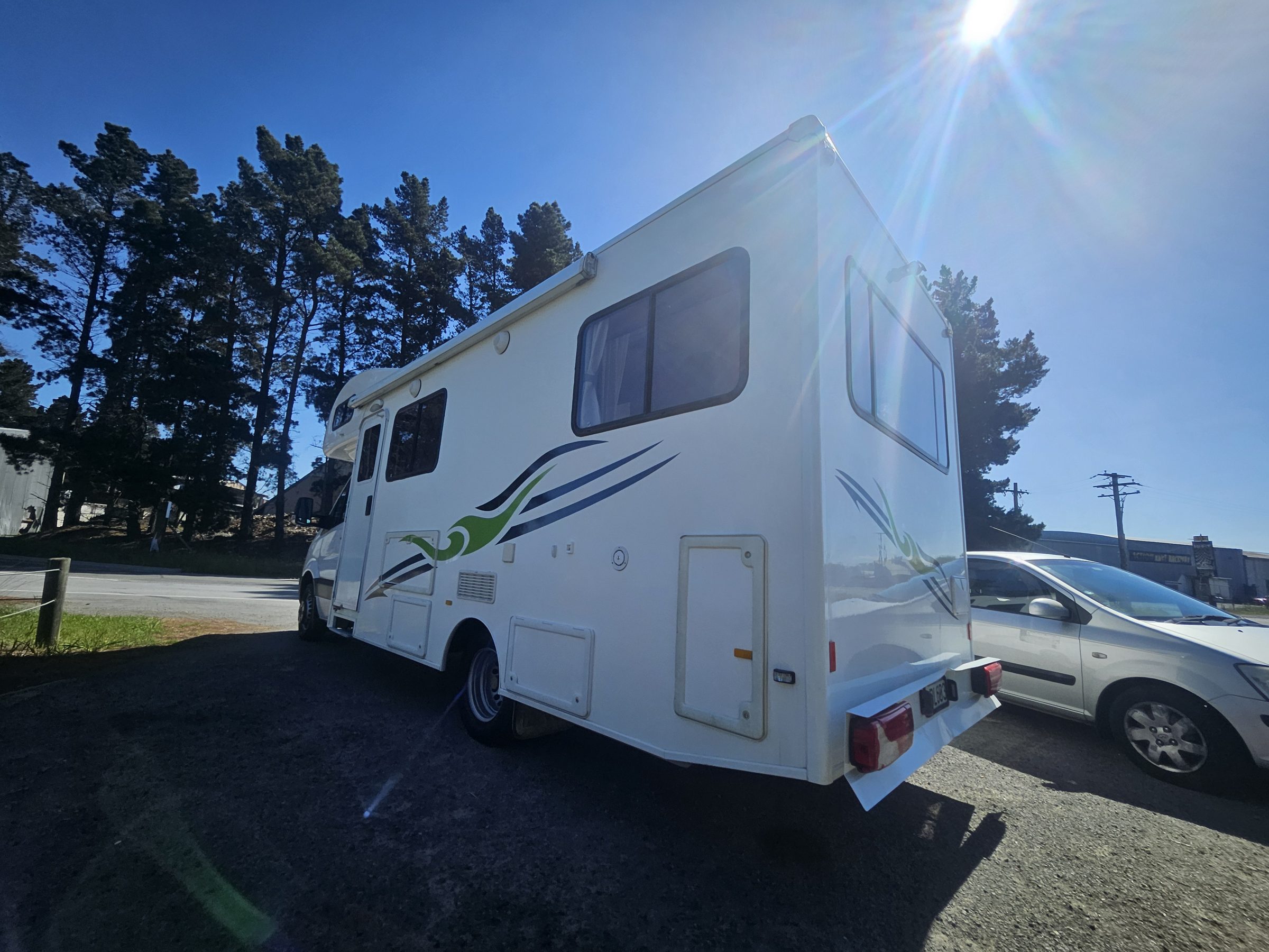 2018 Mercedes Sprinter Talvor 6 Berth Motorhome Christchurch, Rear Three Quarter, Door Side