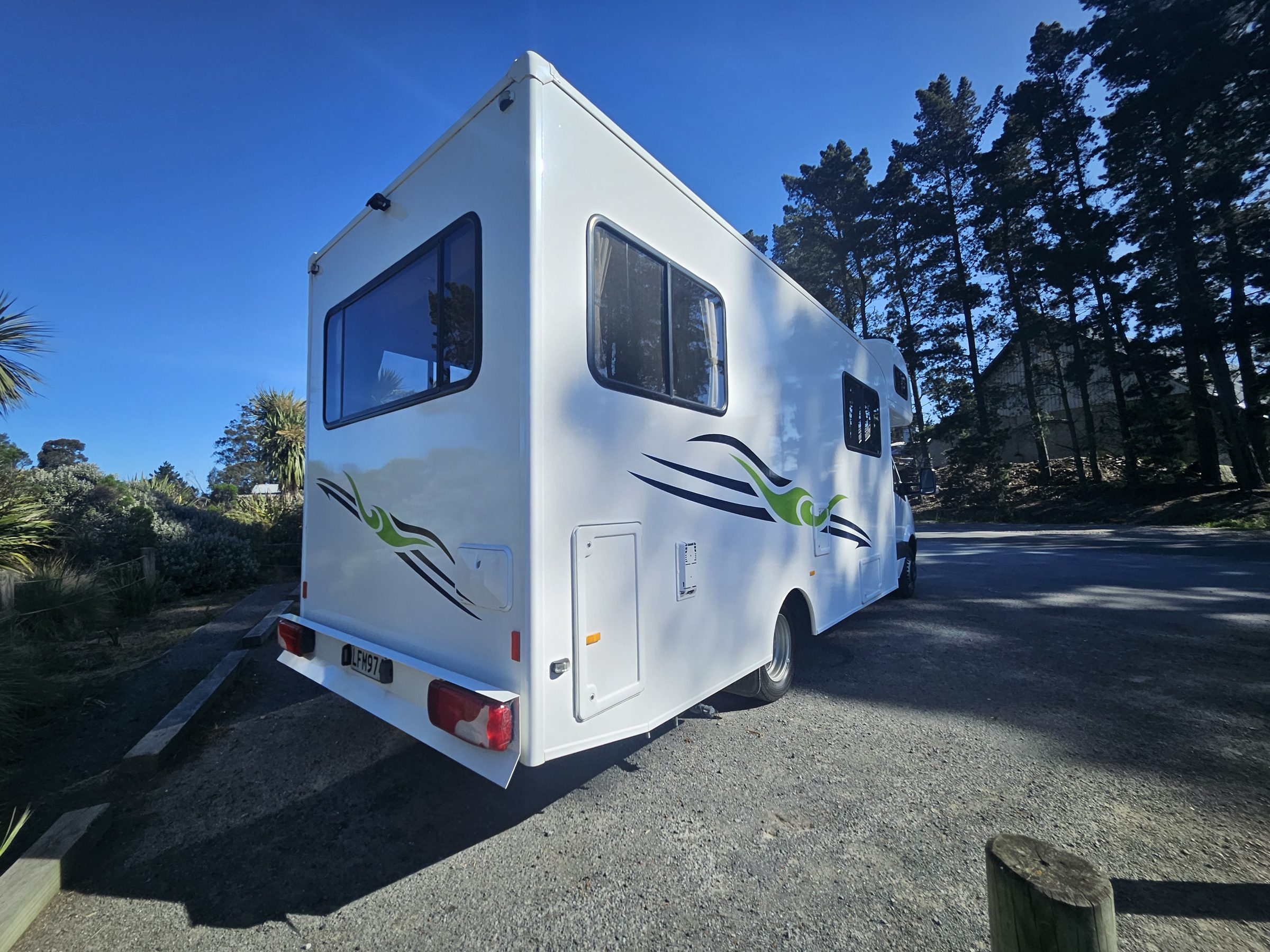 2018 Mercedes Sprinter Talvor 6 Berth Motorhome Christchurch, Rear Three Quarter, Side