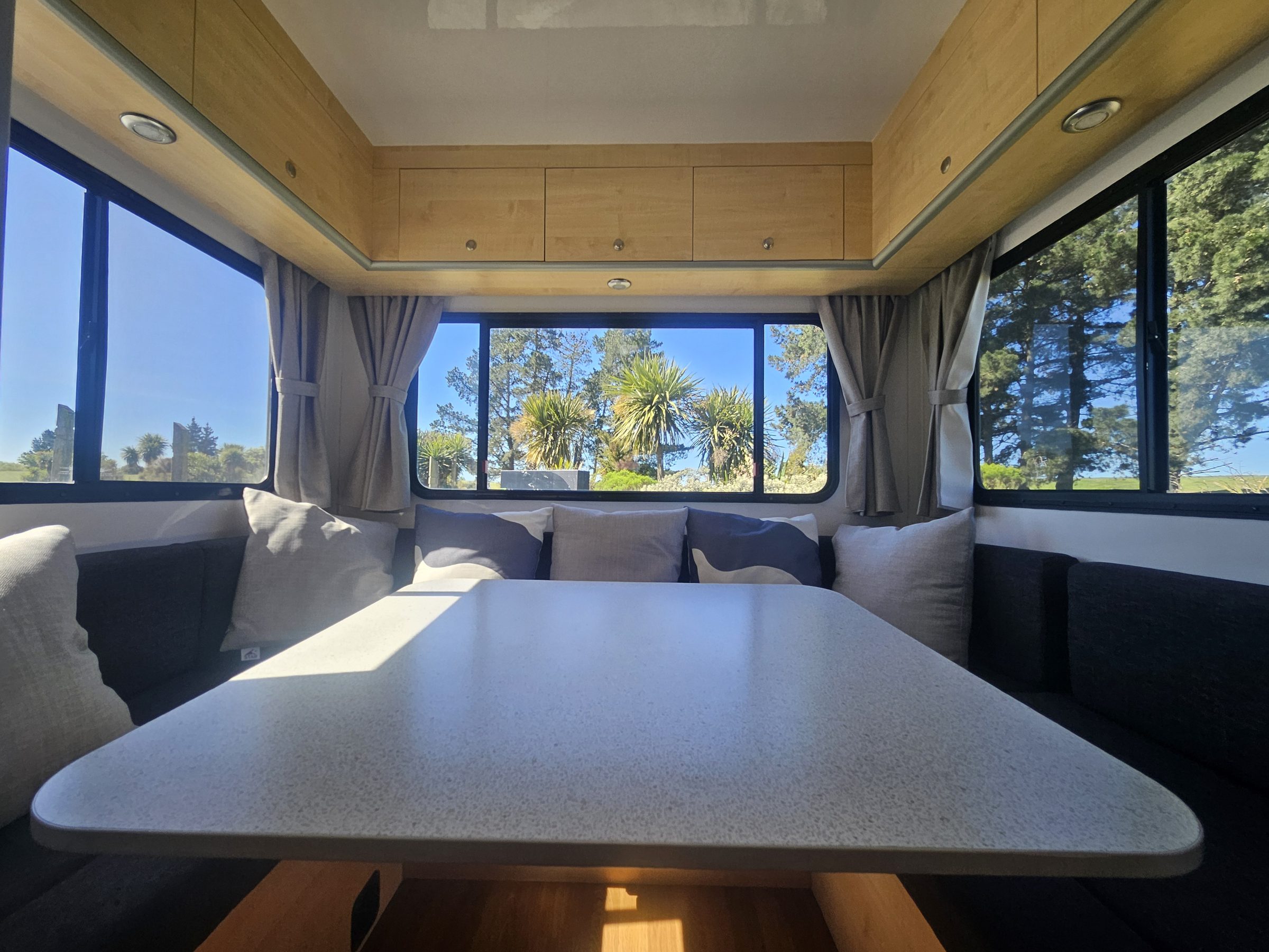 2018 Mercedes Sprinter Talvor 6 Berth Motorhome Christchurch, Rear U Shaped Lounge