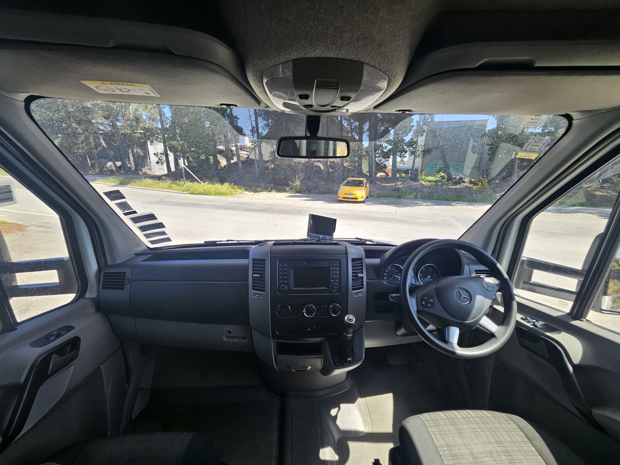 2018 Mercedes Sprinter 4 Berth Motorhome Christchurch, Drivers Cab and Dashboard
