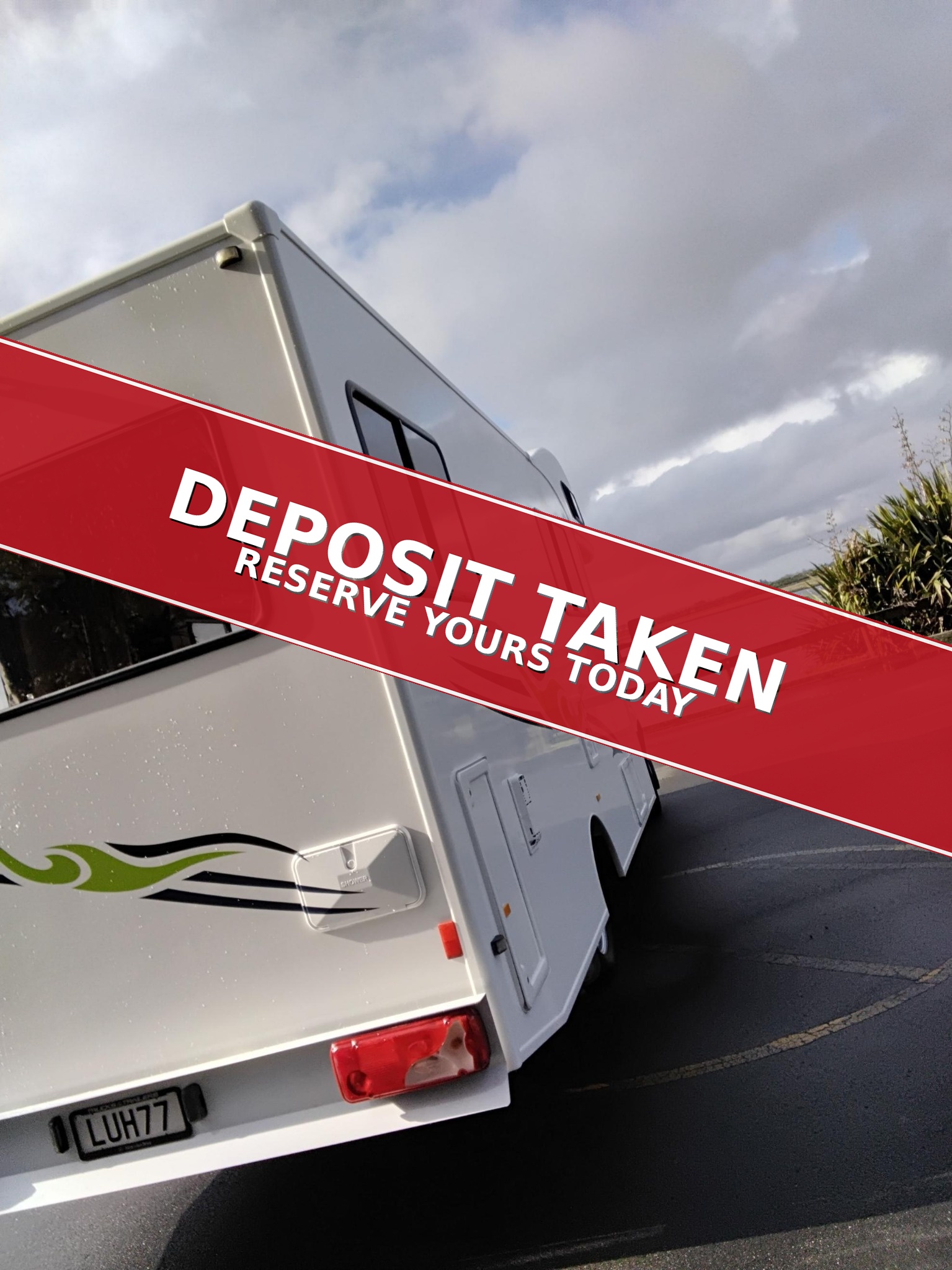 motorhome deposit taken banner